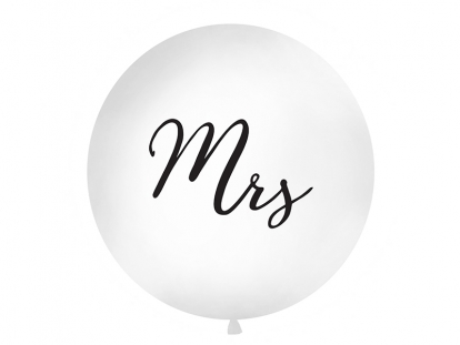 Gigant balons "Mrs", balts (1 m)